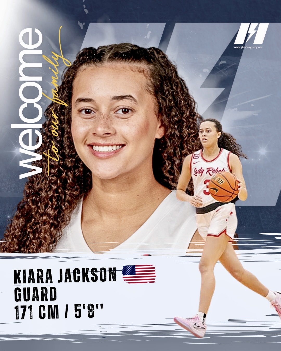 Kiara Jackson has signed with Flash Agency